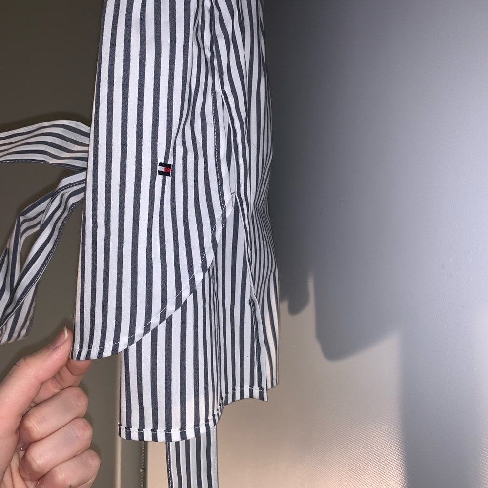 Tommy Hilfiger Striped Front Tied Shirt